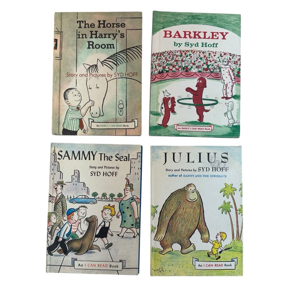 I Can Read Books Vtg Lot of 4 Syd Hoff HB Sammy Seal, Julius, Harrys, Barkley